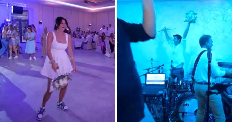 VIDEO | Dalmatinka bacala buket na  vjenčanju, svi su se smijali kad su vidjeli tko ga je uhvatio