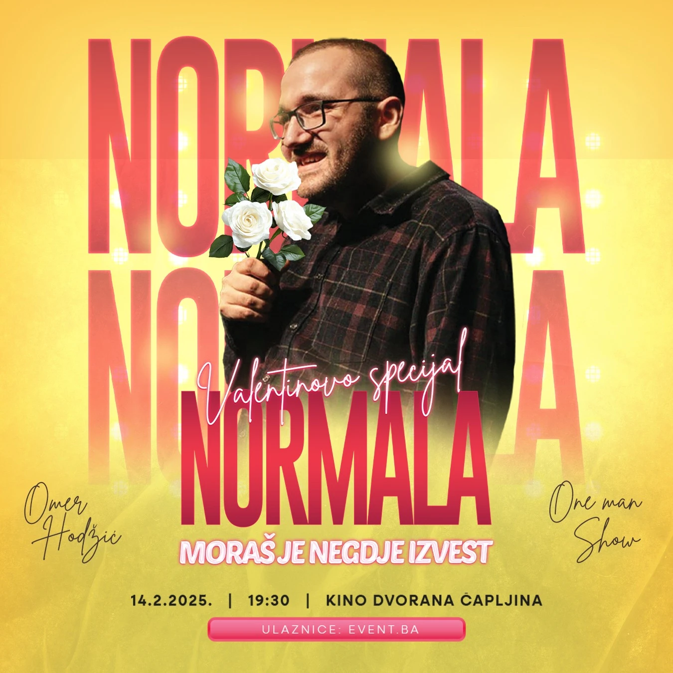 Omer Hodzić nasmijava “specijalno za dan zaljubljenih” u Ljubuškom i Čapljini