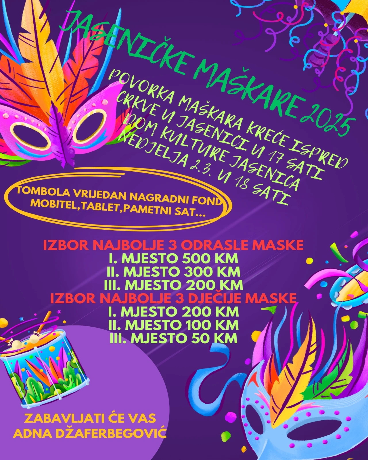 Ne propustite Jaseničke maškare - povorka, natjecanje i vrijedne nagrade!