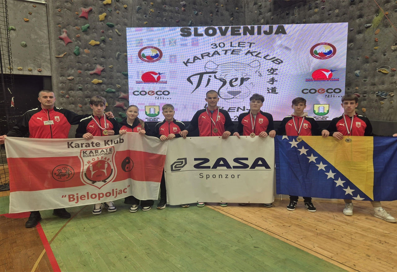 Karate klub Bjelopoljac osvojio pet medalja na turniru u Sloveniji!