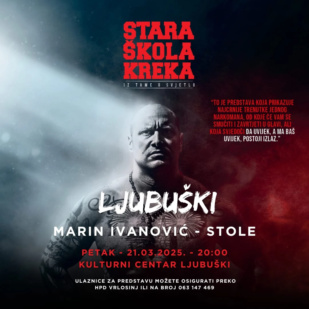 ''Stara škola kreka – iz tame u svjetlo'': Istinita priča o ovisnosti i izlasku iz pakla droge stiže u Ljubuški