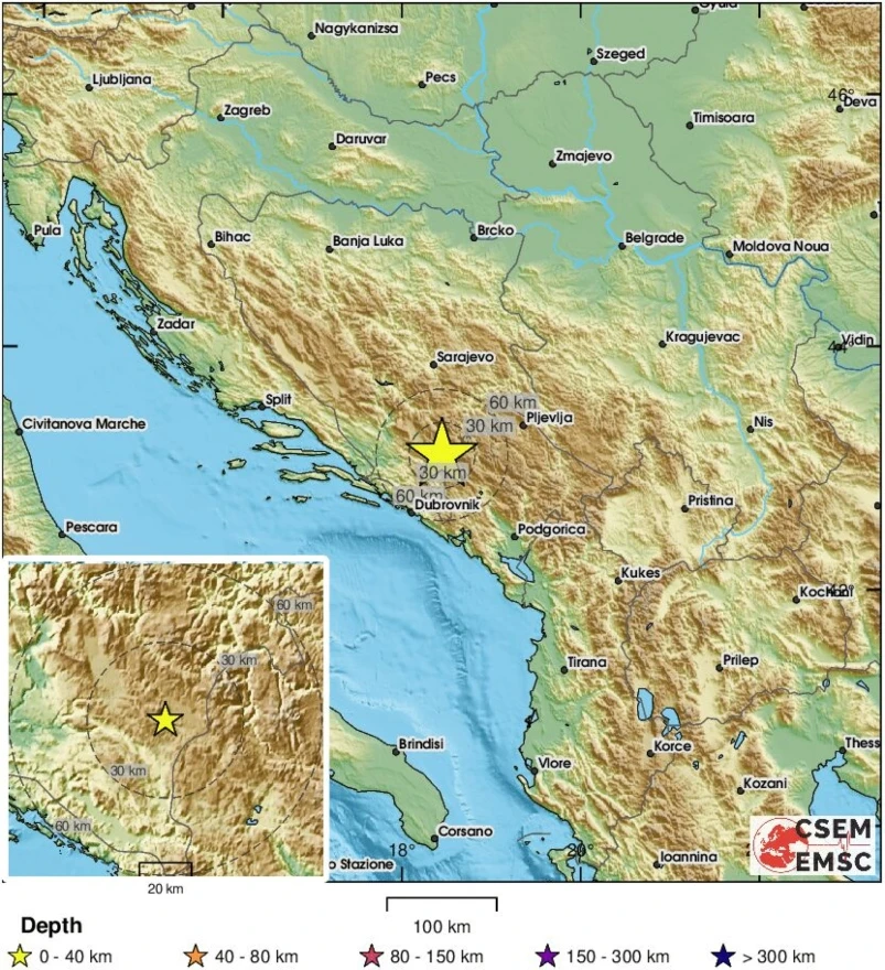 Potres pogodio Hercegovinu