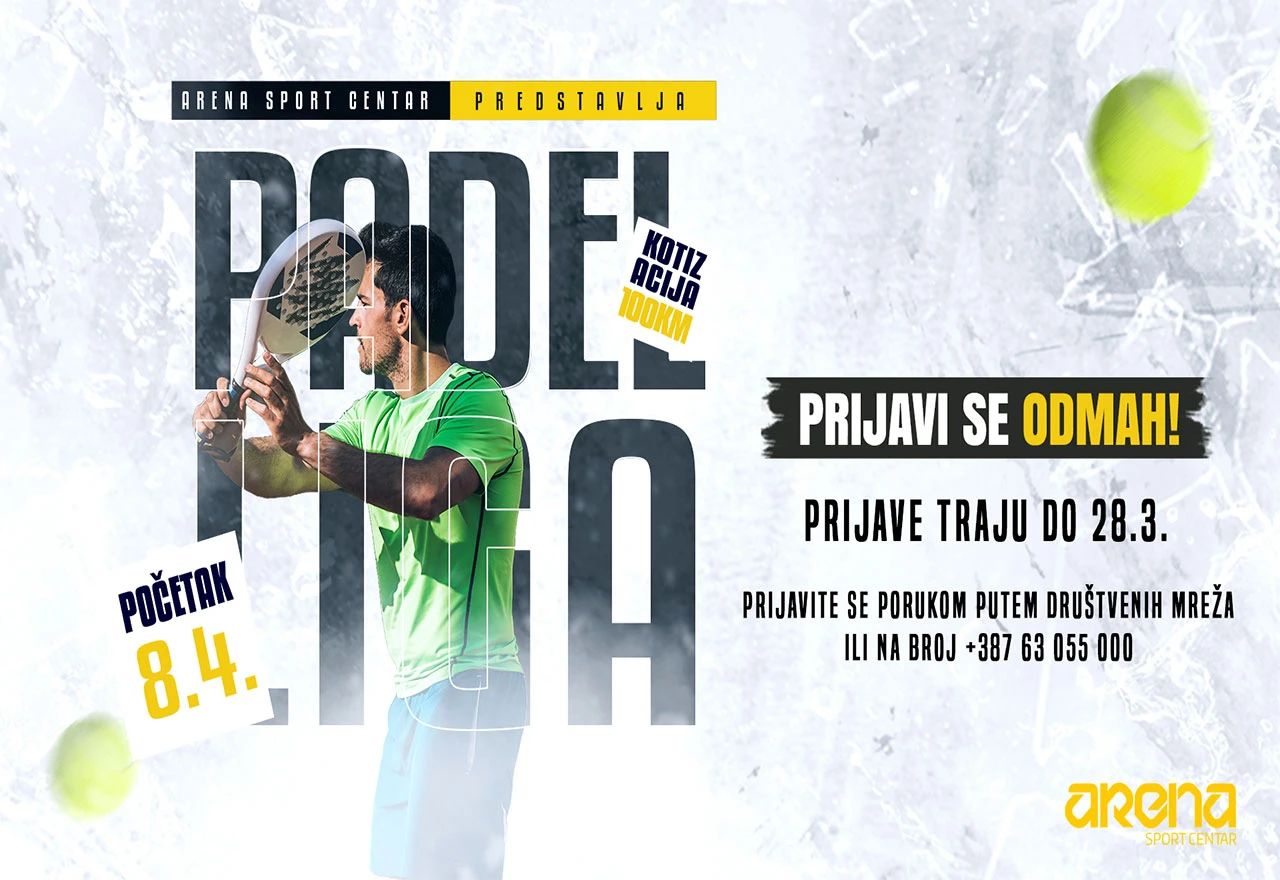 Prva PADEL liga u Hercegovini: Prijave otvorene do 28. ožujka!