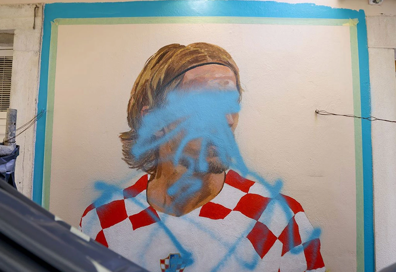 Mural Luke Modrića uništen za manje od 24 sata