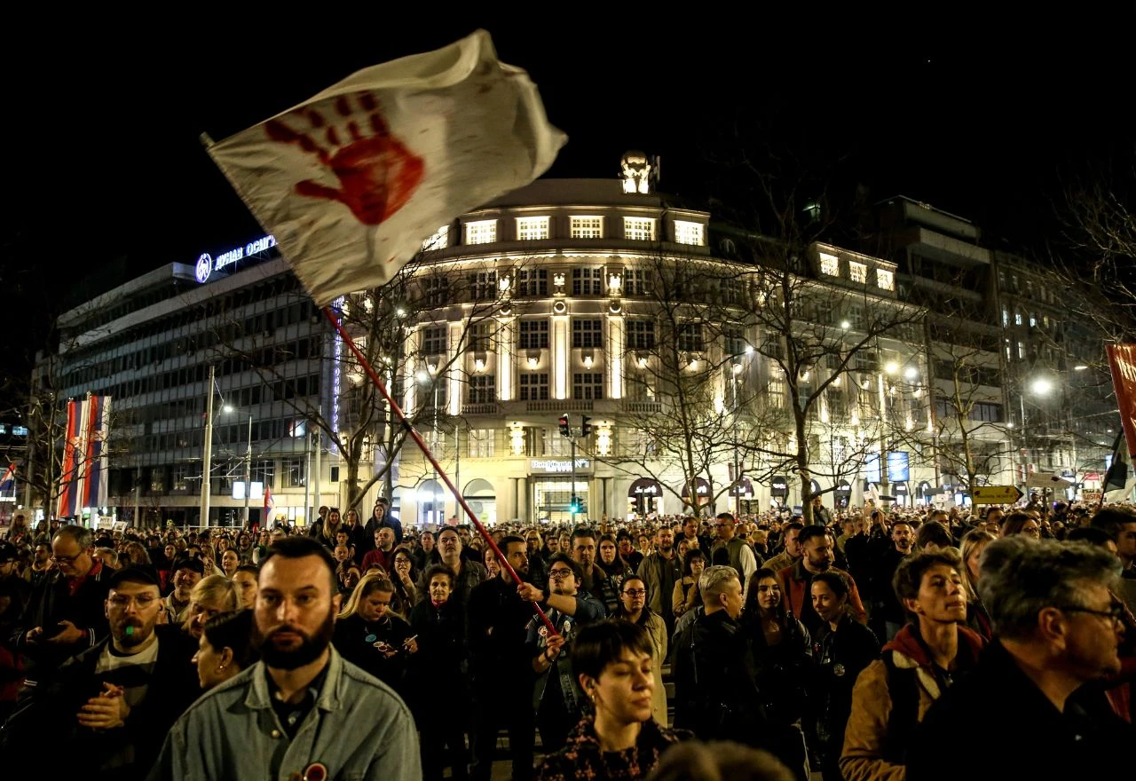 FOTO | Beograd: Studenti i radnici zajedno na prosvjedu