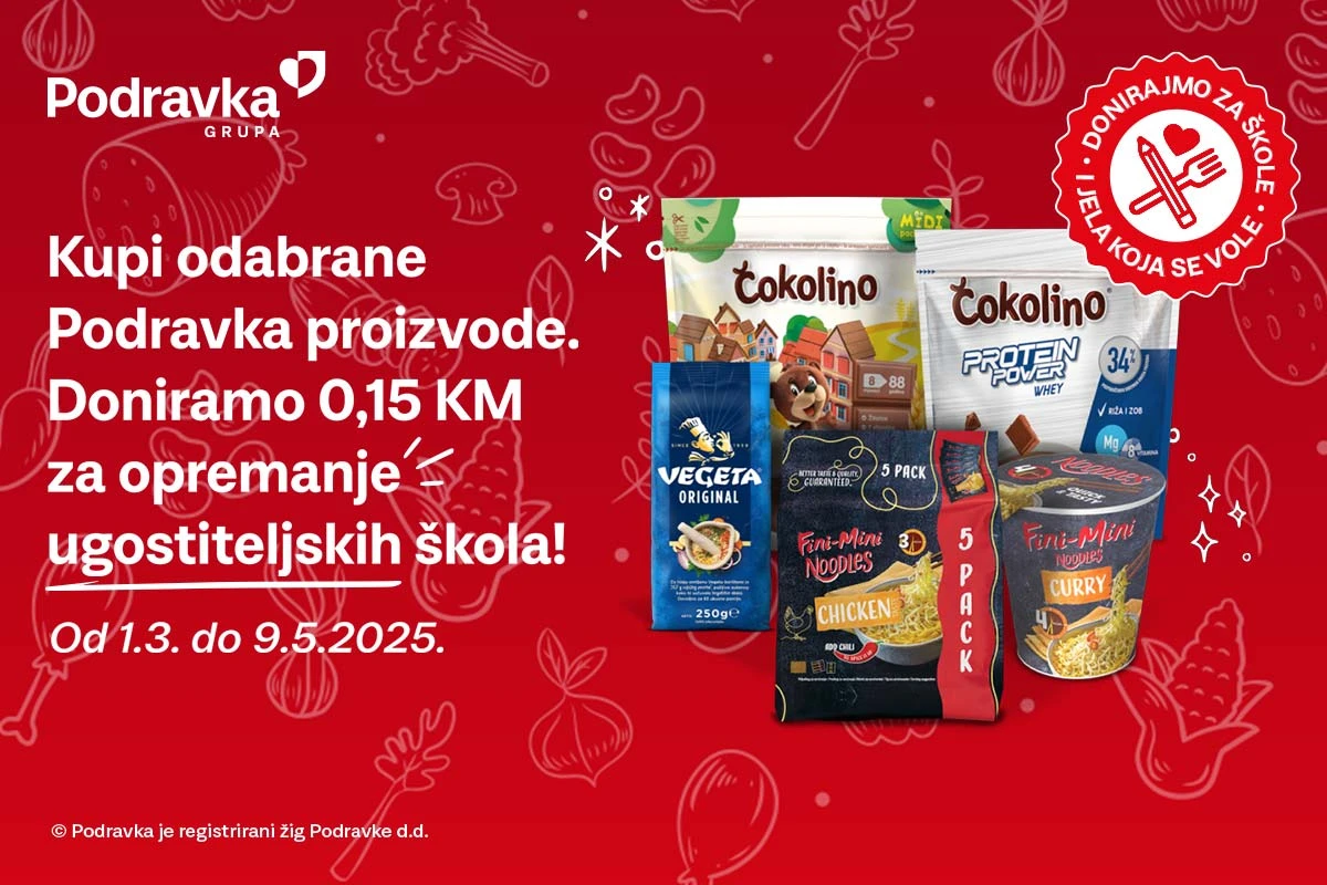 Podravka BiH nastavlja s podrškom ugostiteljskim školama
