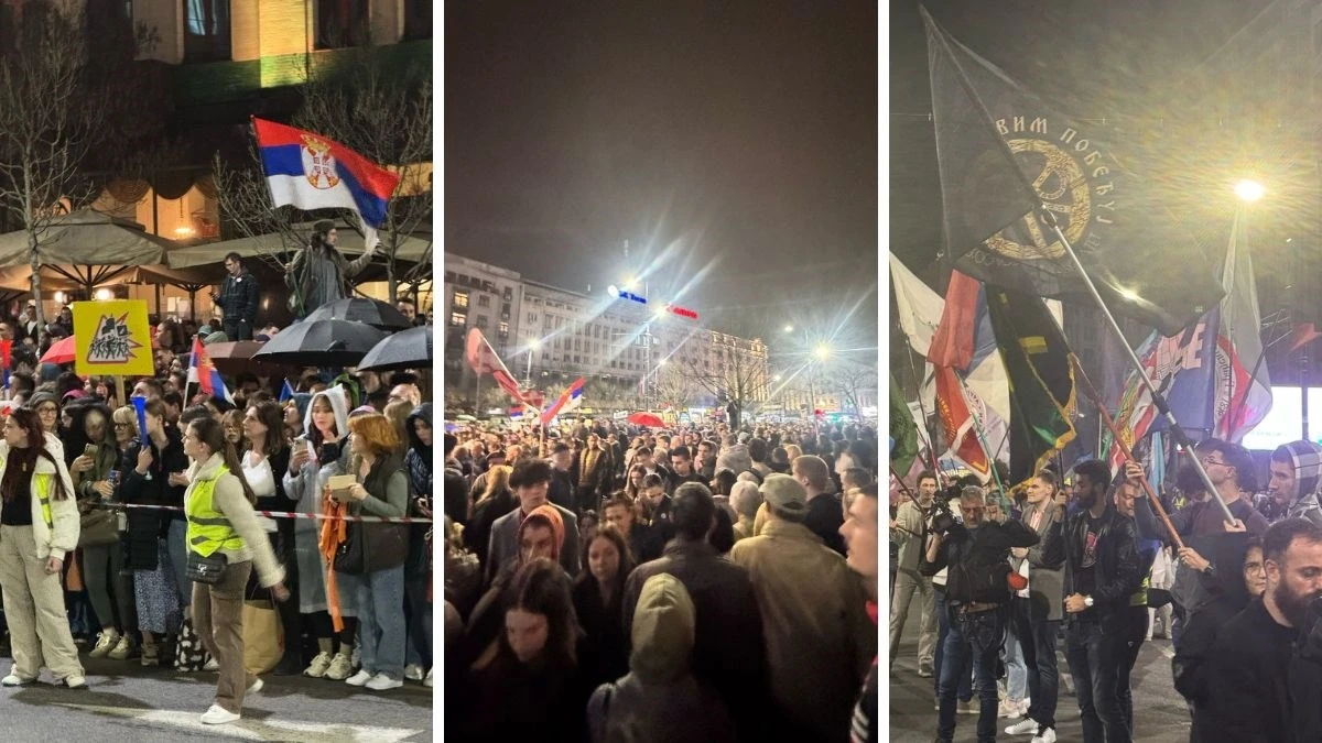 Tisuće ljudi na ulicama Beograda dočekuju prosvjednike