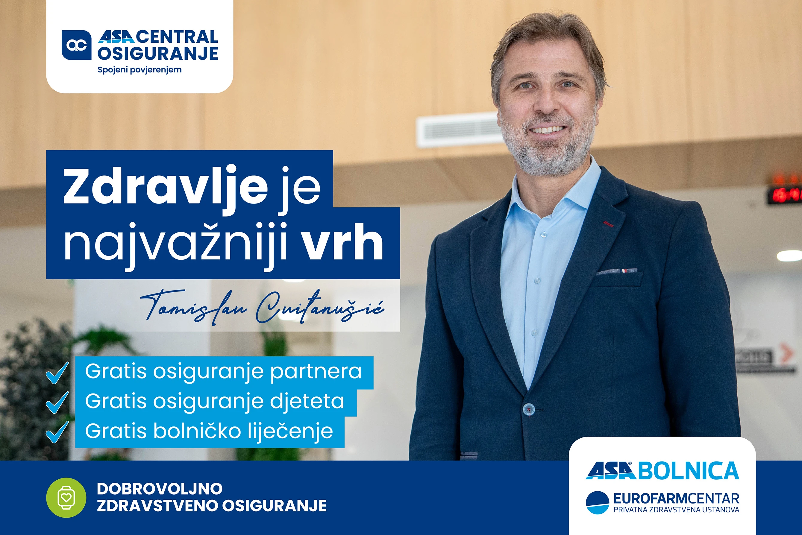 Tomislav Cvitanušić predstavio akcijsku ponudu ASA CENTRAL dobrovoljnog zdravstvenog osiguranja