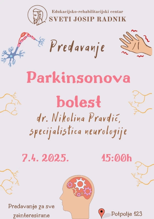 Najava stručnog predavanja na temu Parkinsonove bolesti u Čitluku
