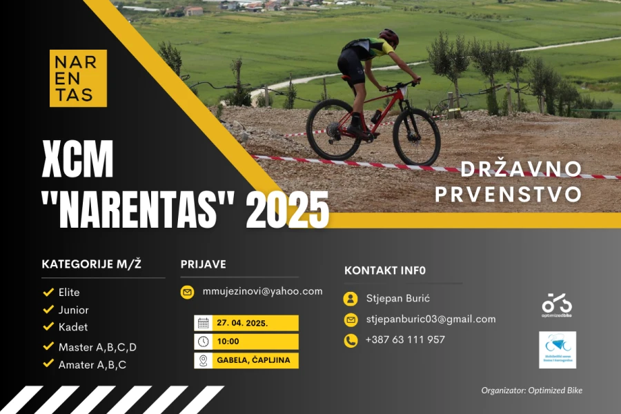 Prijave za XCM 'Narentas' 2025 – Državno prvenstvo u biciklizmu
