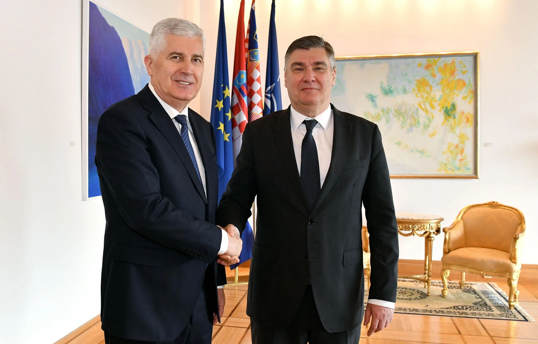 Čović se sastao sa Milanovićem: "Bez izmjene izbornog zakona nema funkcionalne BiH"