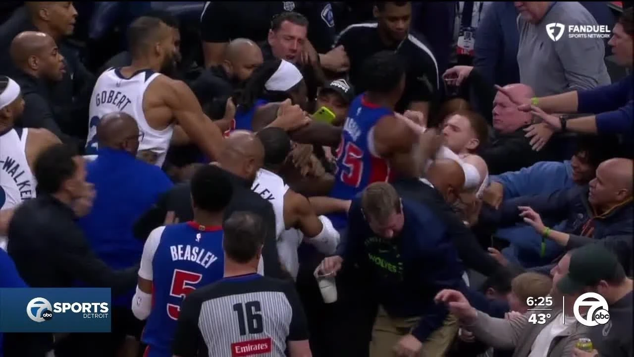 NBA suspendirala igrače Detroita i Minnesote koji su sudjelovali u tučnjavi