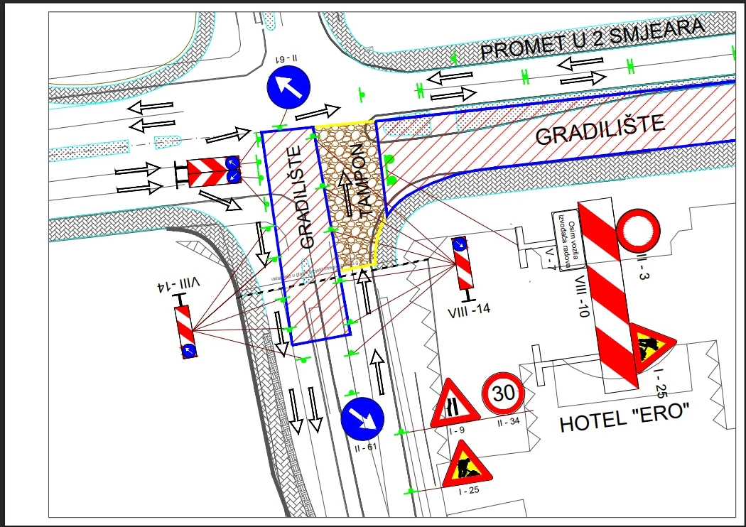 Mostar: Od subote usporeno prometovanje kod hotela Ero