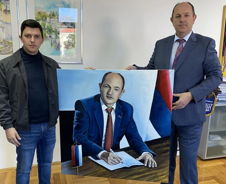 Energija na platnu: Oduševljeni student naslikao direktora Elektroprivrede