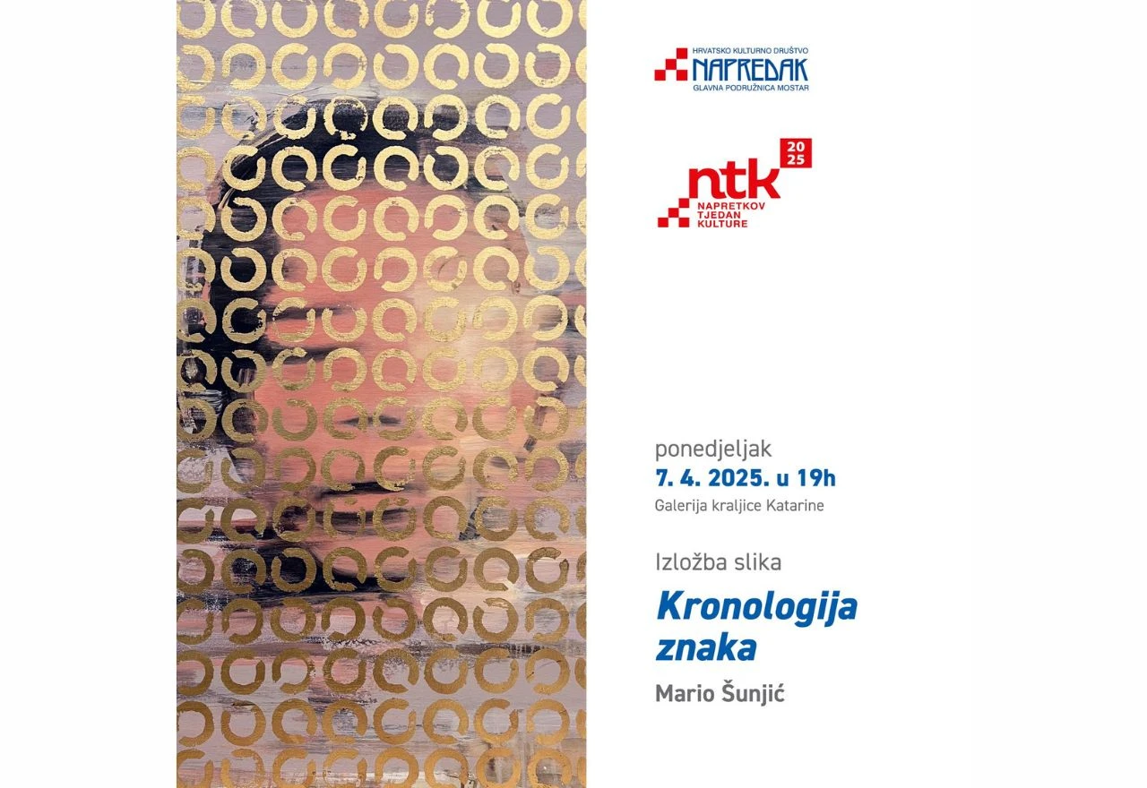 Izložba ''Kronologija znaka'' Marija Šunjića otvara Napretkov tjedan kulture