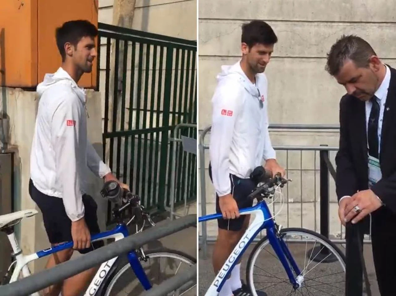 Novak na trening biciklom