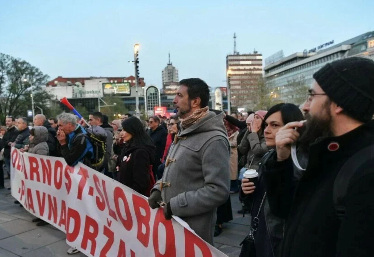 Prosvjed zbog protjerivanja Hrvatice iz Srbije