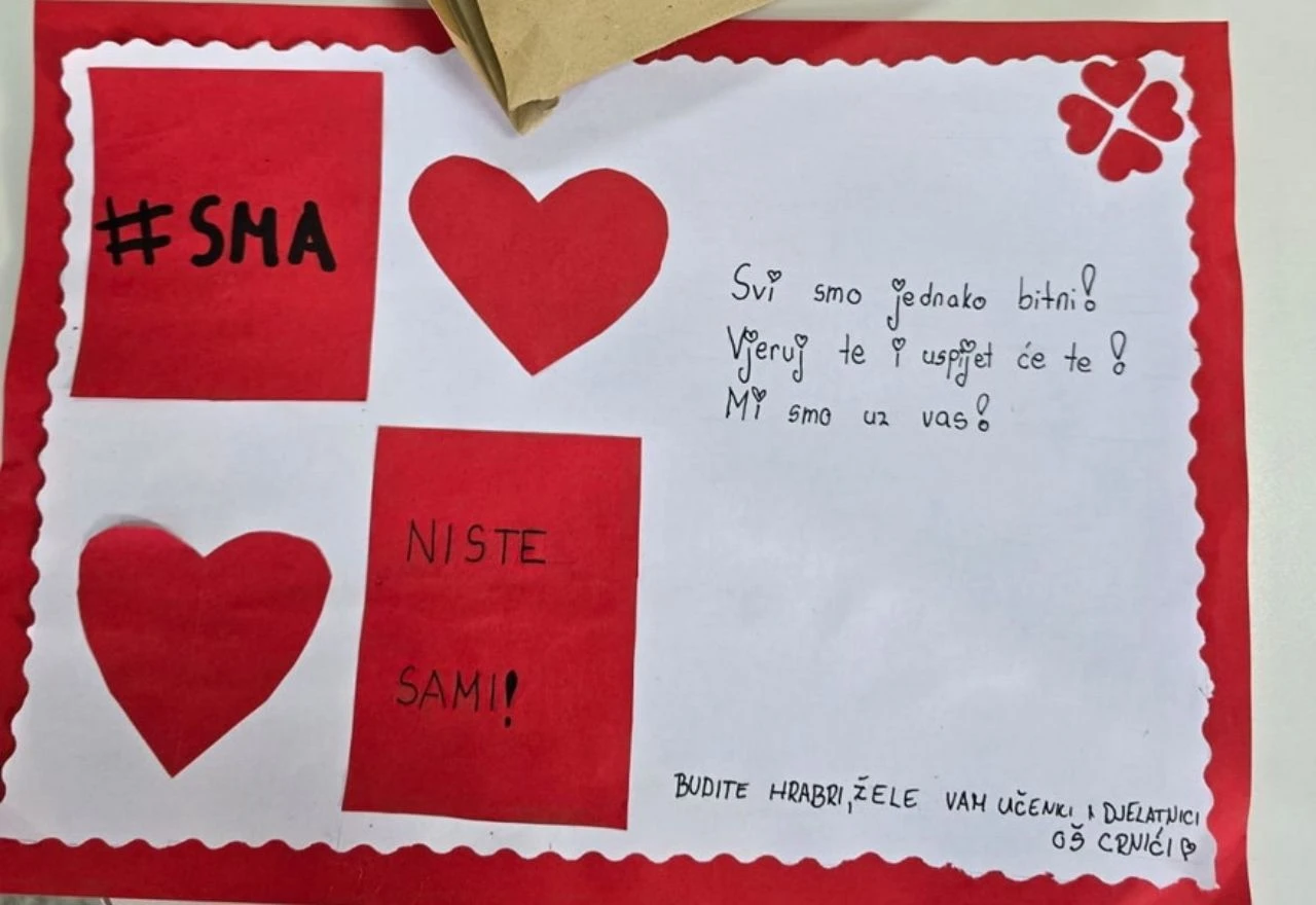 OŠ Crnići provela humanitarnu akciju za Udrugu oboljelih od SMA