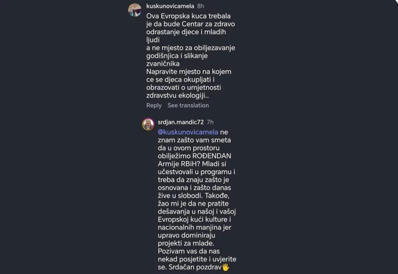 Screenshot komentara