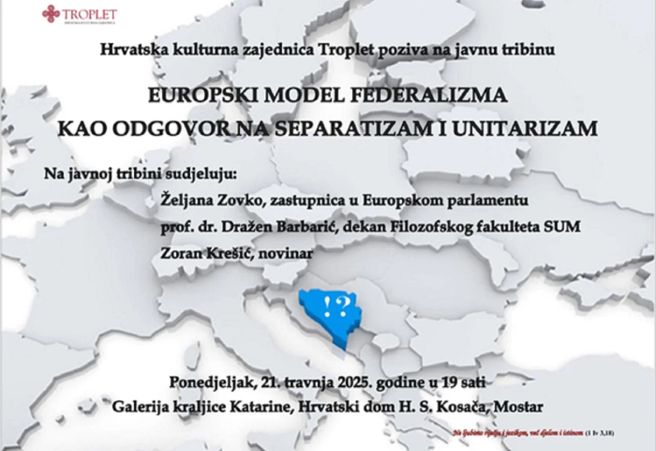 Javna tribina u Mostaru: Željana Zovko, Dražen Barbarić i Zoran Krešić