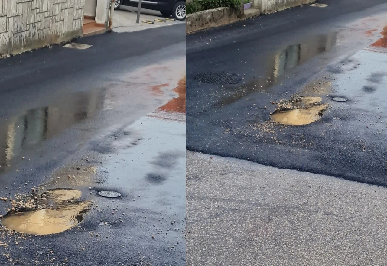 Široki Brijeg: Voda probija kroz asfalt pet dana nakon obnove
