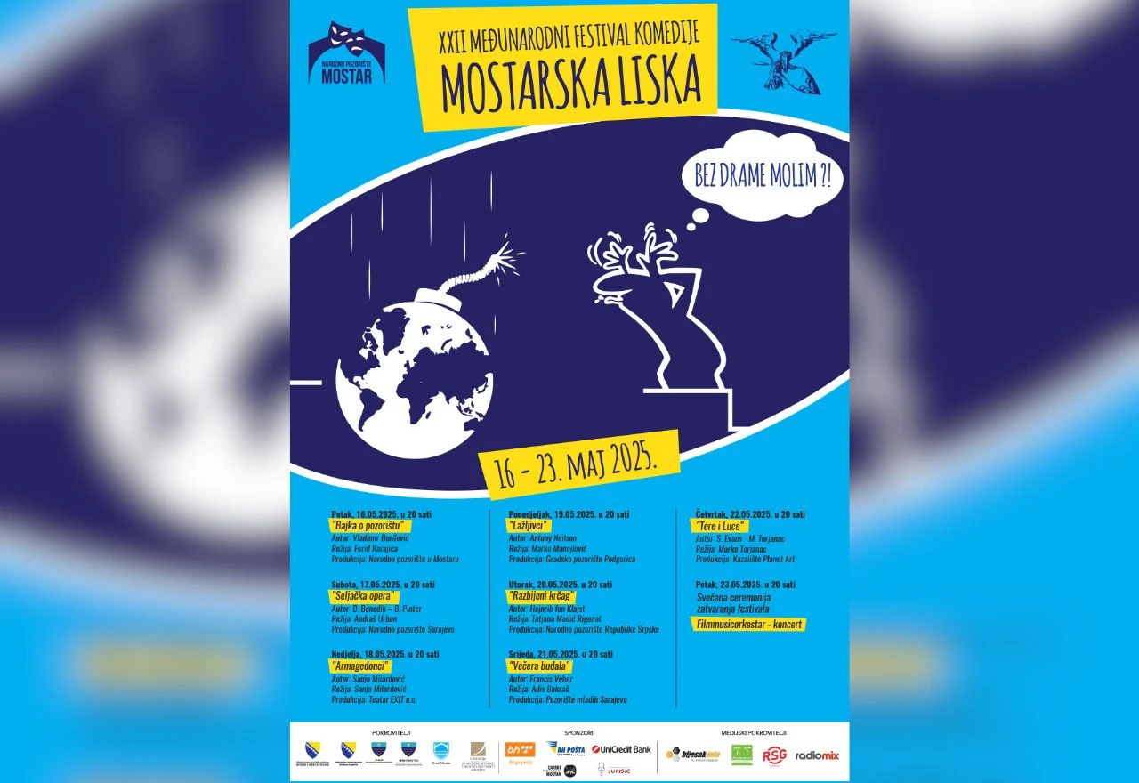 Međunarodni festival komedije "Mostarska liska" donosi sedam predstava iz regije