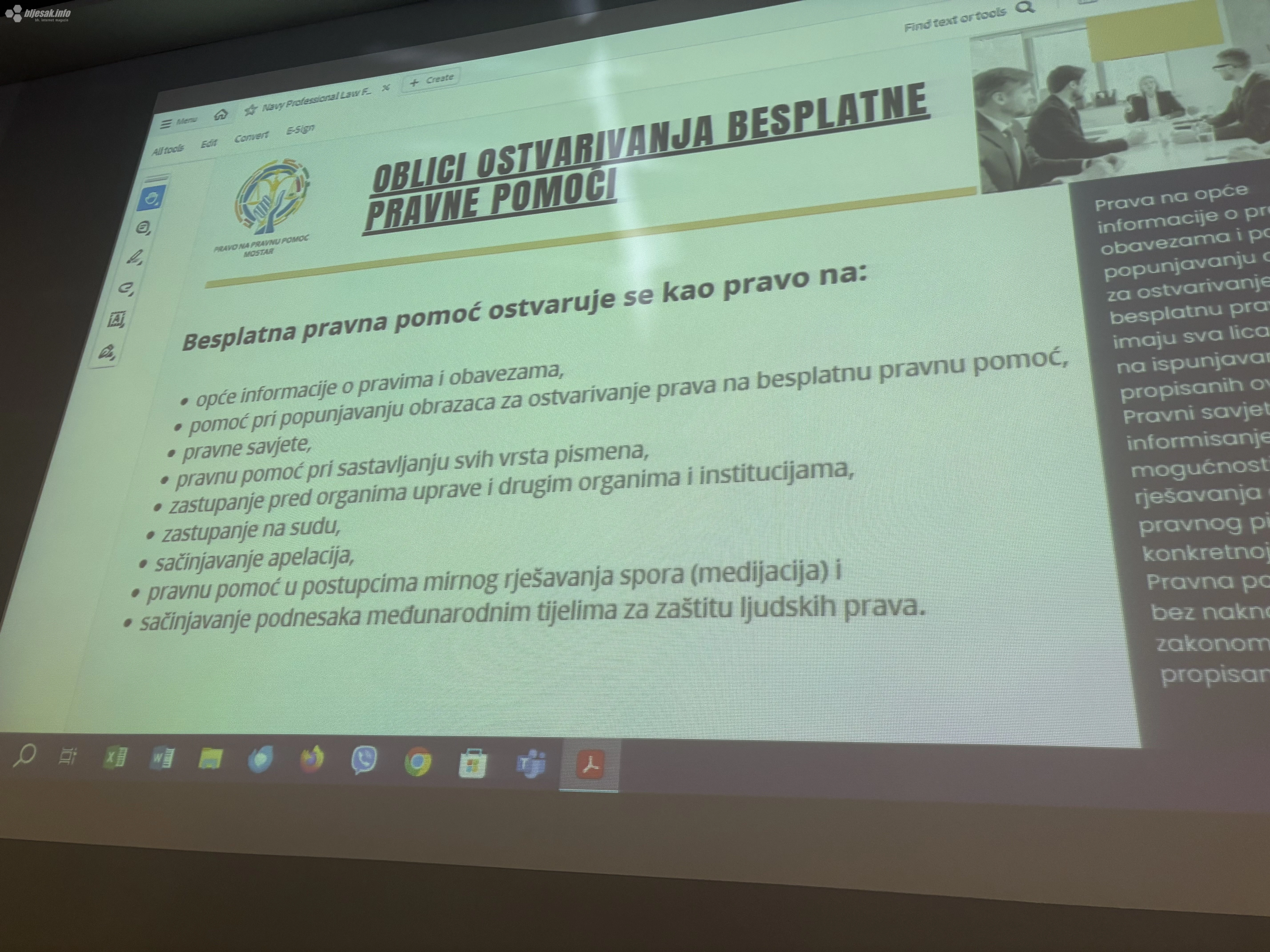 Završni događaj inicijative "Pravo na pravnu pomoć - Mostar"