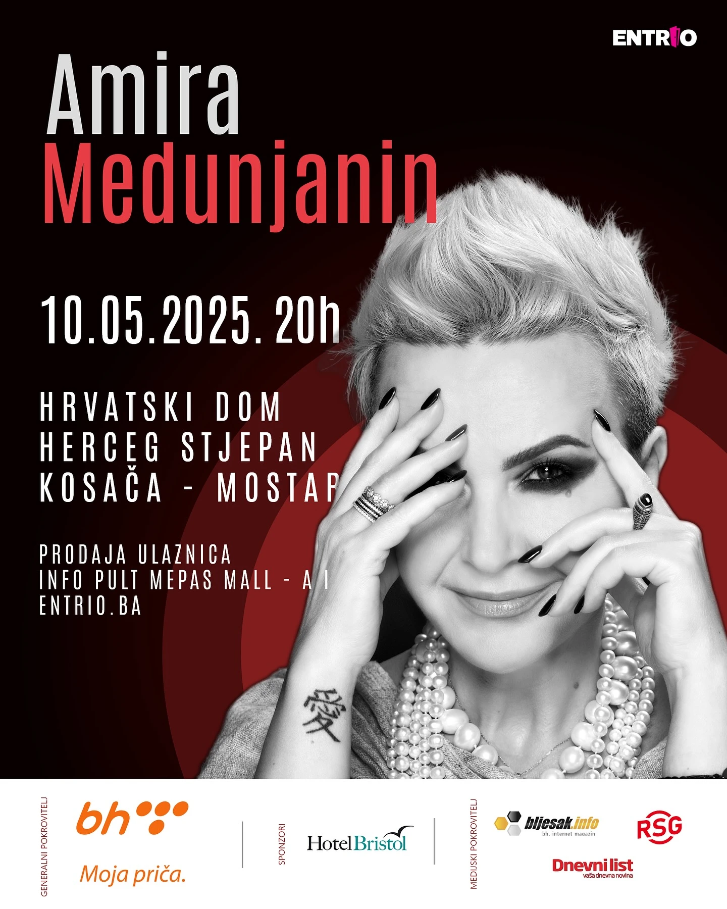 Amira Medunjanin u sklopu velike bh turneje 10.5. u Mostaru
