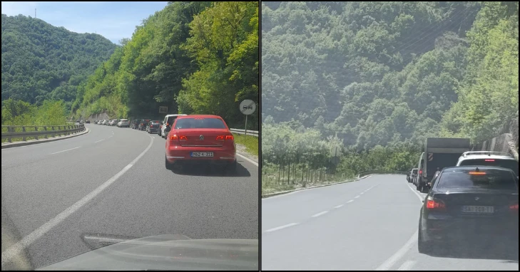 Kolone vozila na cesti Sarajevo - Mostar