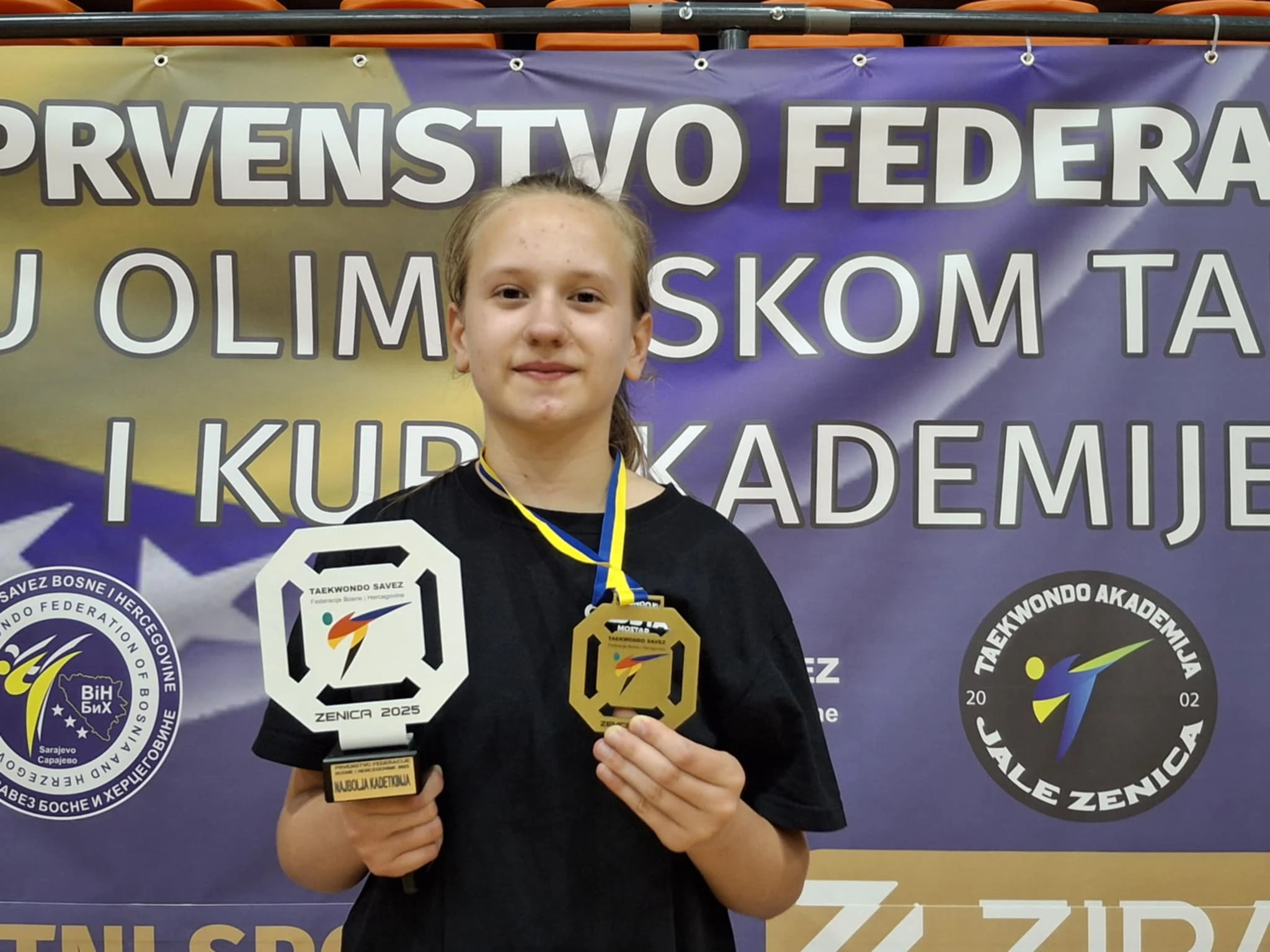 Iva Marić iz mostarskog Taekwondo kluba Cro Star postala trostruka prvakinja