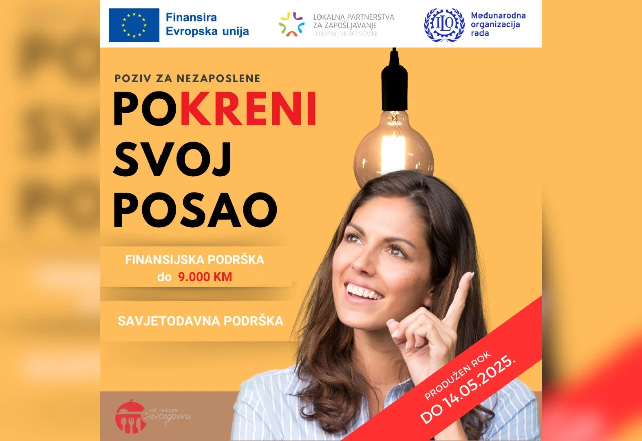 Pokrenite vlastiti biznis uz financijsku pomoć od 9.000 KM