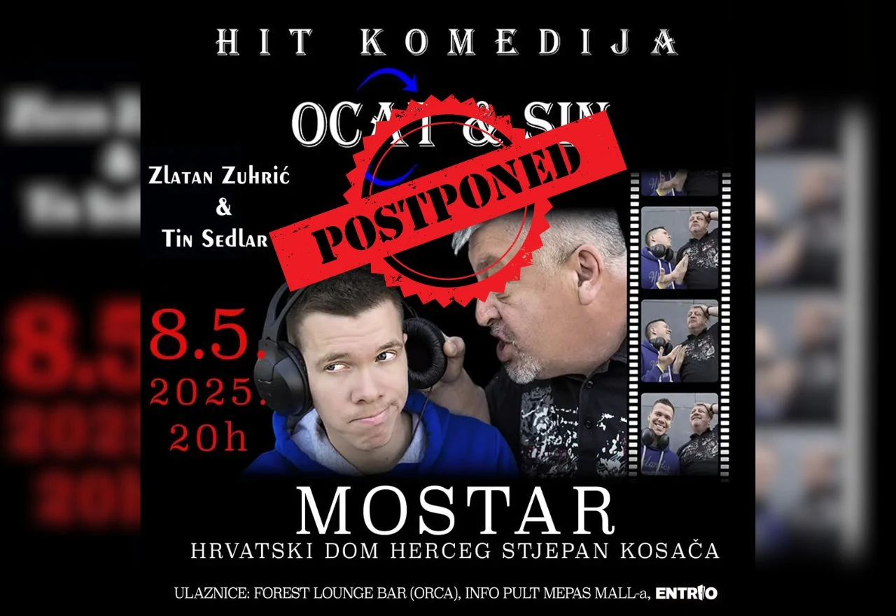 Predstava ''Ocat i sin'' u Mostaru odgođena za listopad