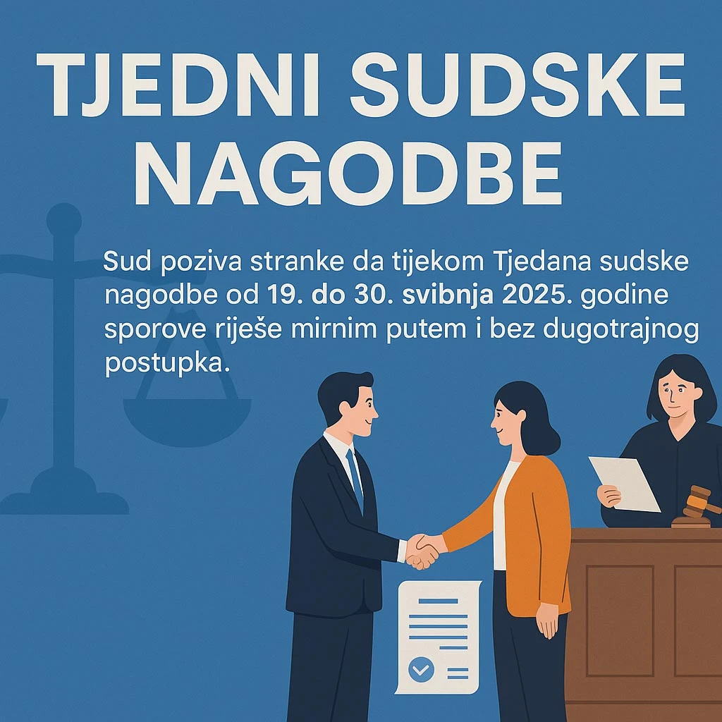 Tjedni sudske nagodbe: Brže i jeftinije do rješenja spora