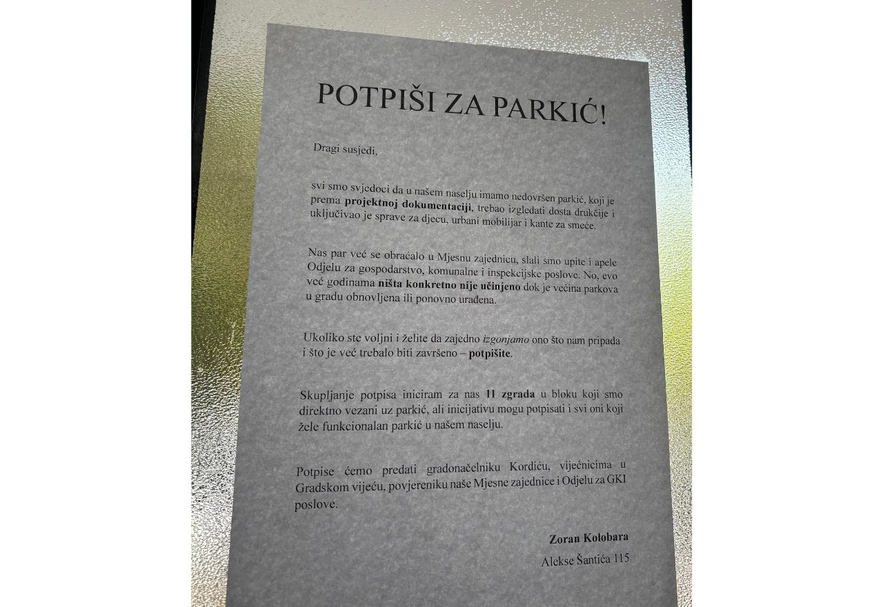 Grad obećao park, a ostavio beton i tišinu
