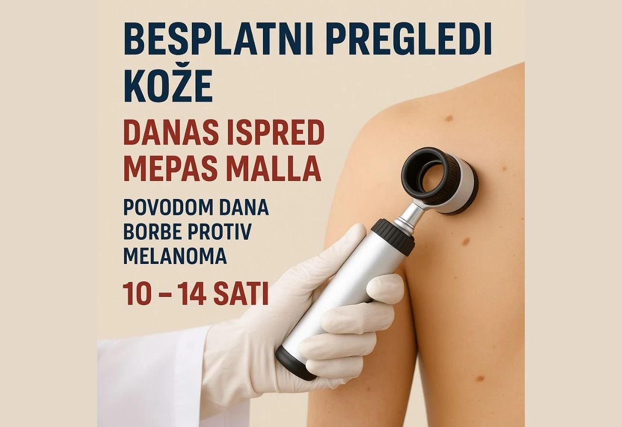 Besplatni pregledi kože danas ispred Mepas Malla