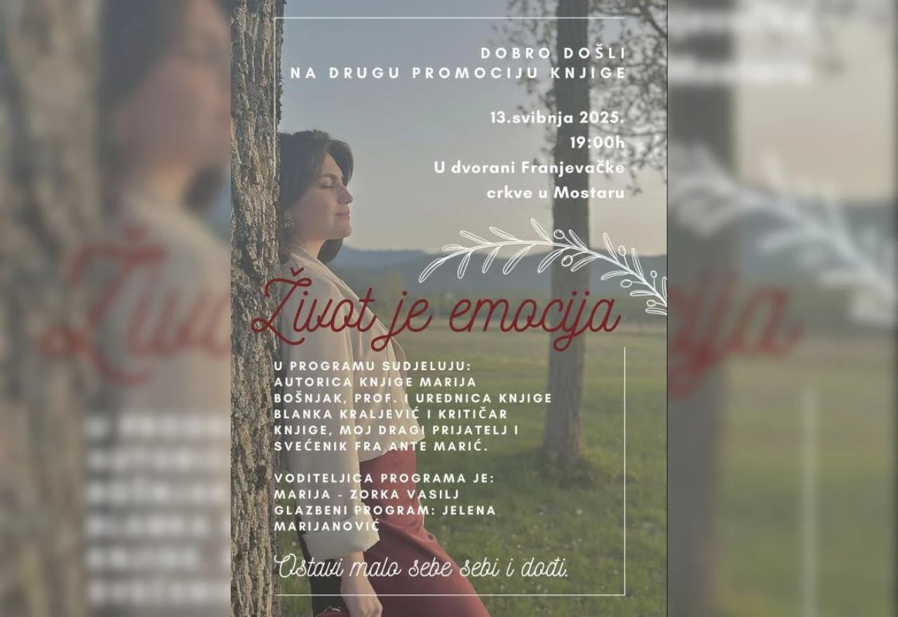 Promocija knjige ''Život je emocija'' u Mostaru