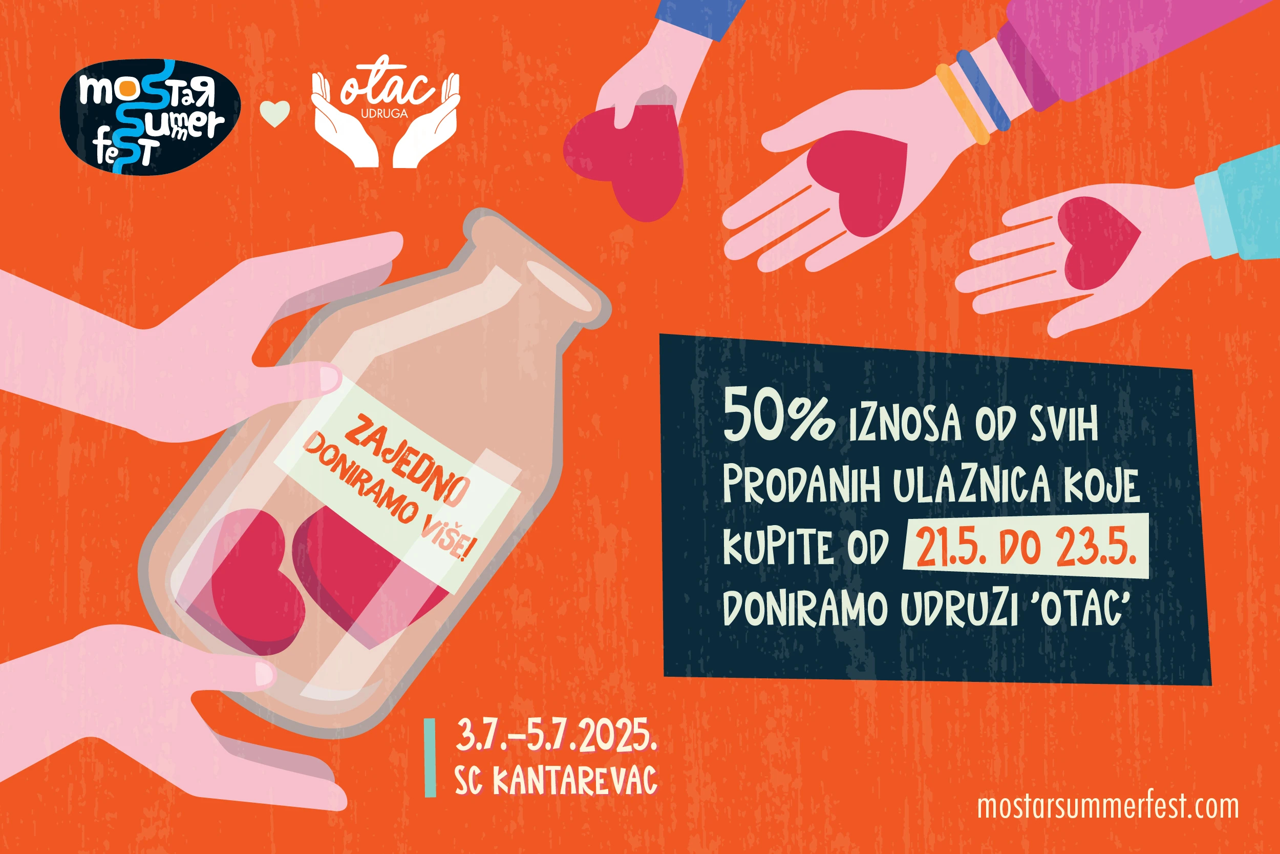 Mostar Summer Fest pomaže akcijom ''Zajedno doniramo više!''