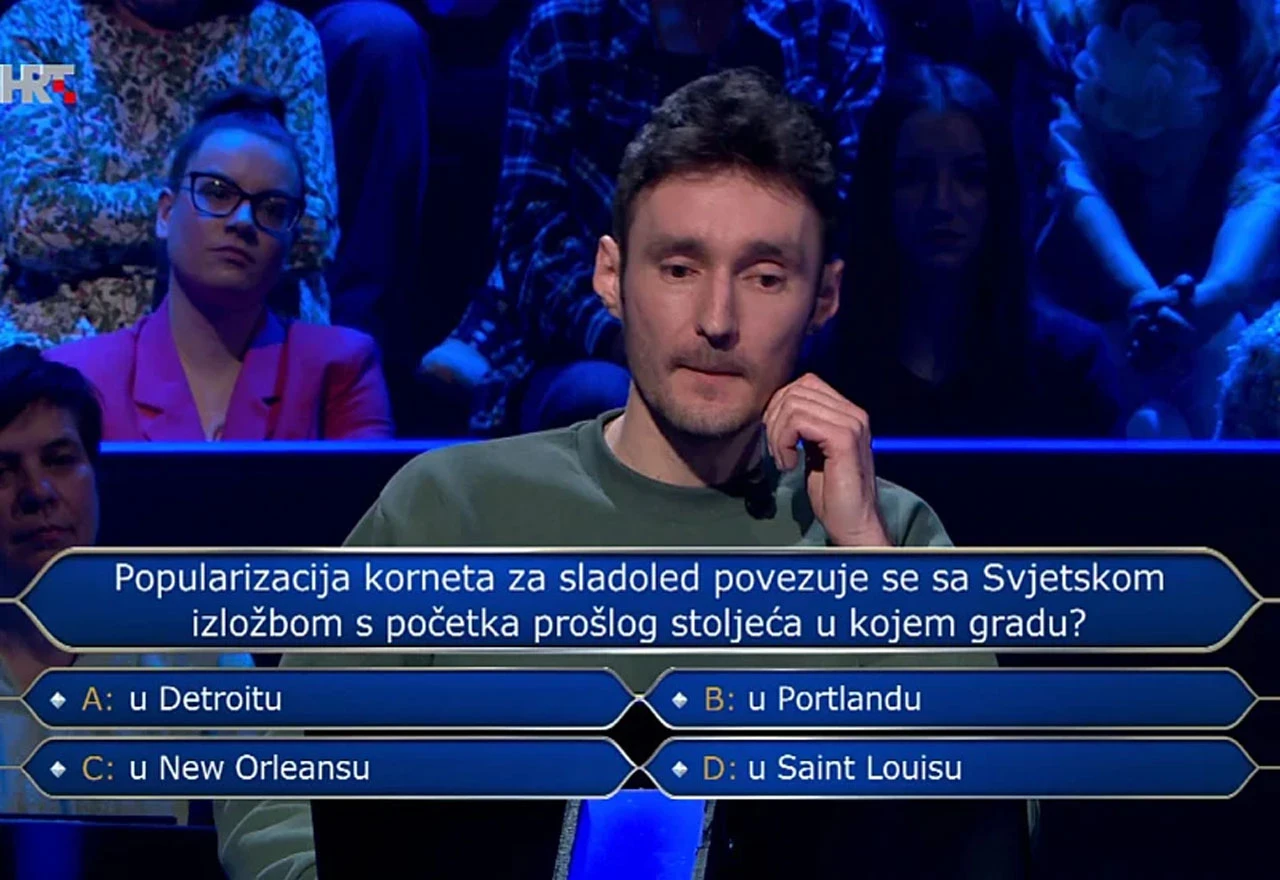 ''Milijunaš'': Pitanje o kornetu zaustavilo natjecatelja pred većim dobitkom