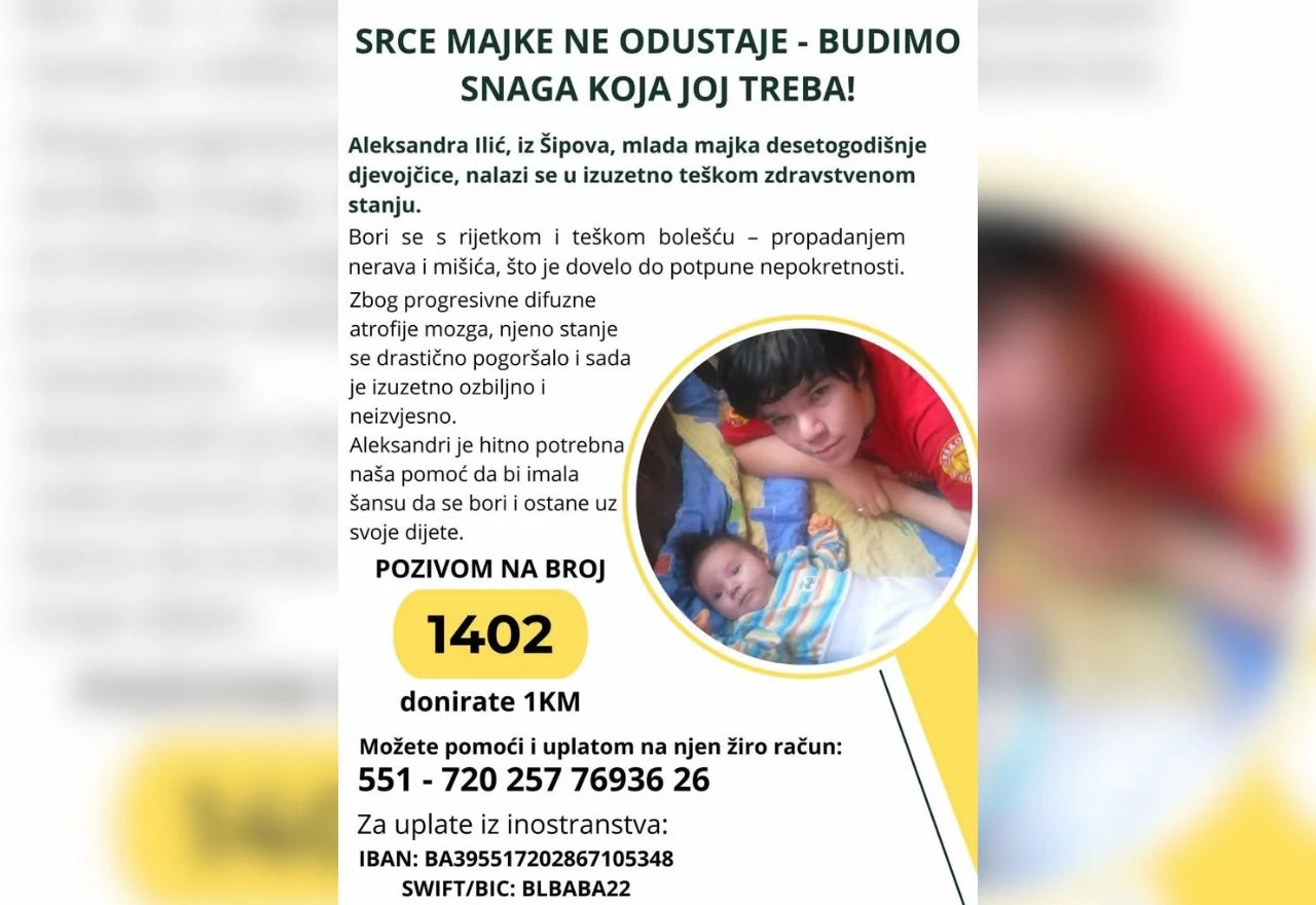 Apel za pomoć teško bolesnoj majci iz Šipova