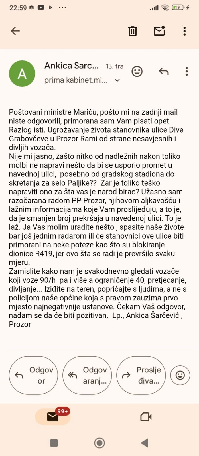 Upozorenja od strane Općinskog odbora HRS-a Prozor-Rama