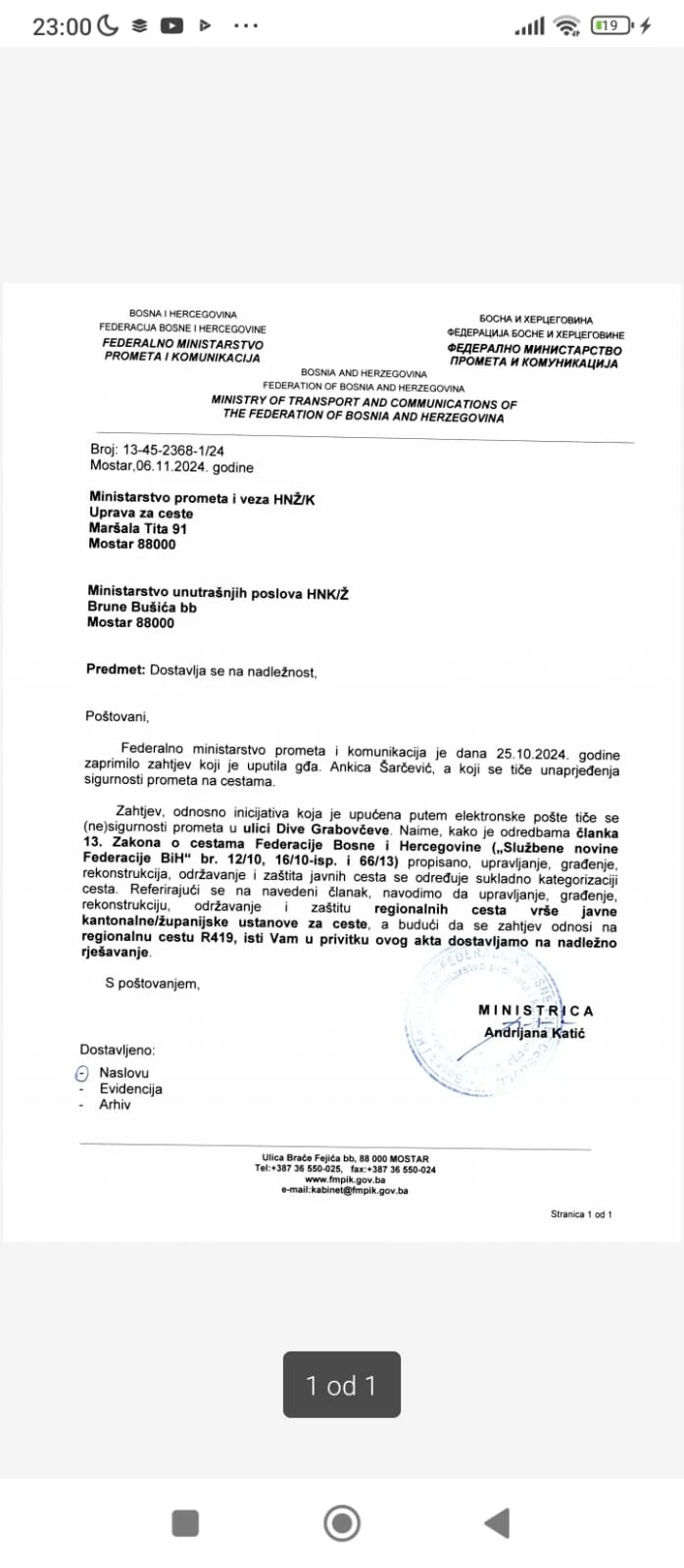 Upozorenja od strane Općinskog odbora HRS-a Prozor-Rama