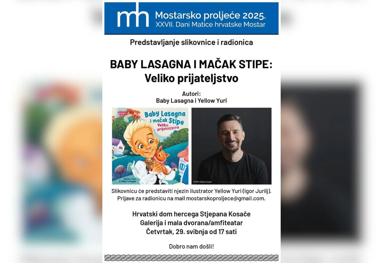 Mostarsko proljeće: Slikovnica o Baby Lasagni i radionica za djecu u Kosači