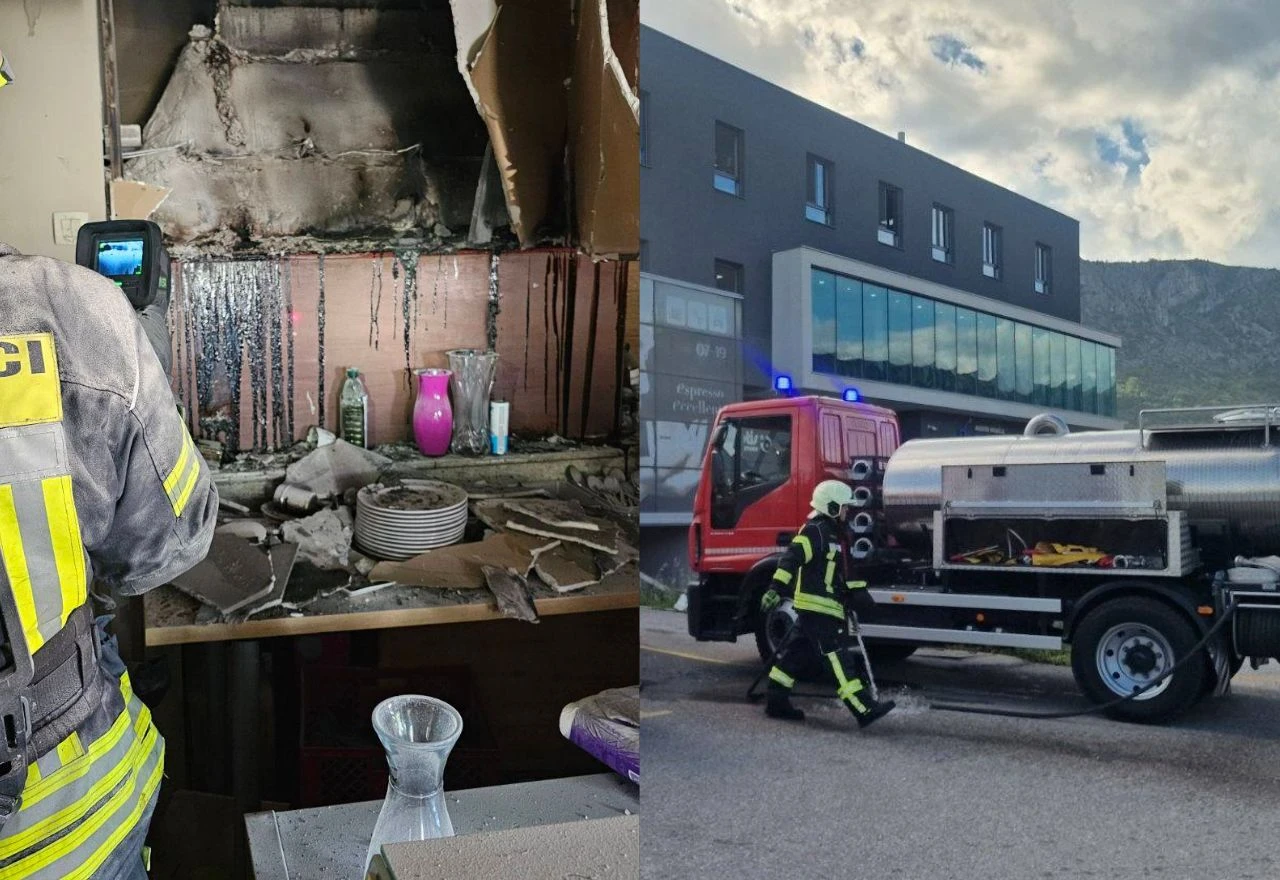 FOTO | Put za Aluminij: Vatrogasci spriječili širenje vatre