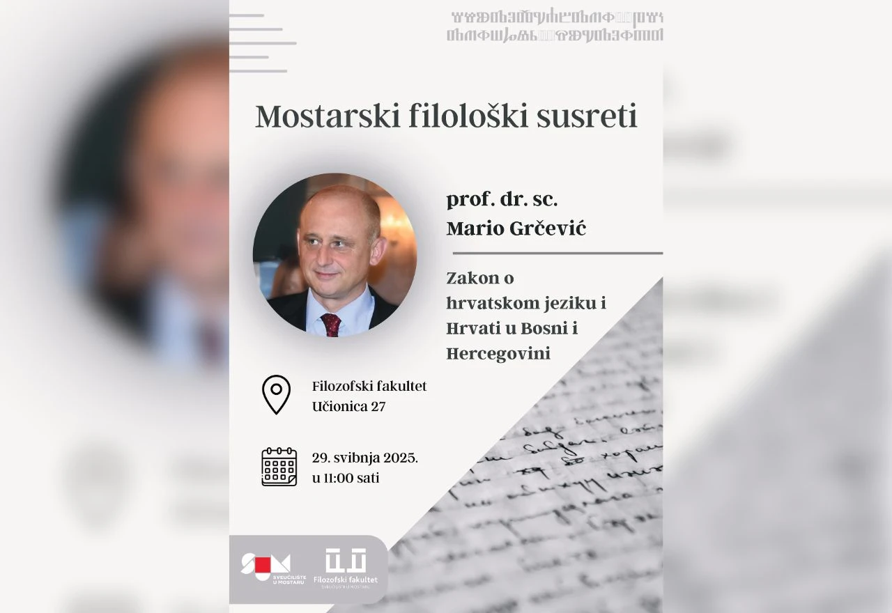 Mario Grčević održat će predavanje o Zakonu o hrvatskom jeziku u Mostaru