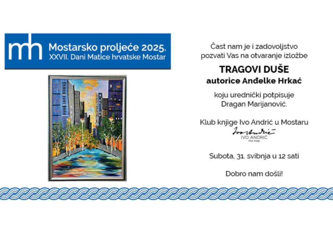 Izložba ''Tragovi duše'' Anđelke Hrkać u Mostaru
