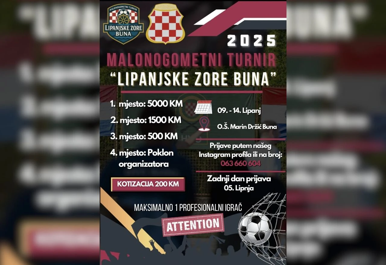 Malonogometni turnir “Lipanjske zore Buna 2025“