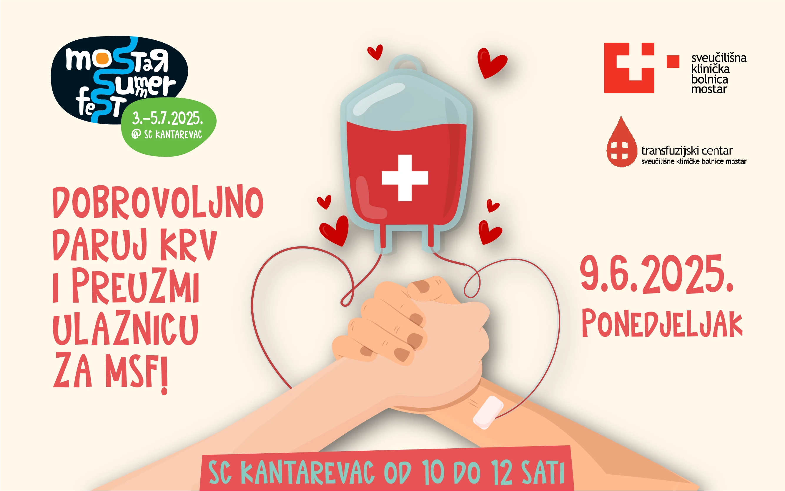 Mostar Summer Fest nagrađuje plemenitost: Daruj krv i preuzmi ulaznicu!