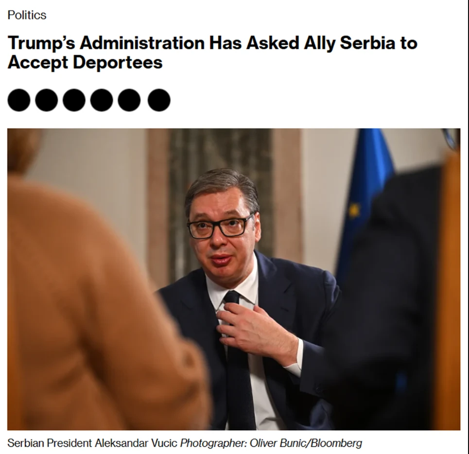 Trump planira poslati migrante u Srbiju