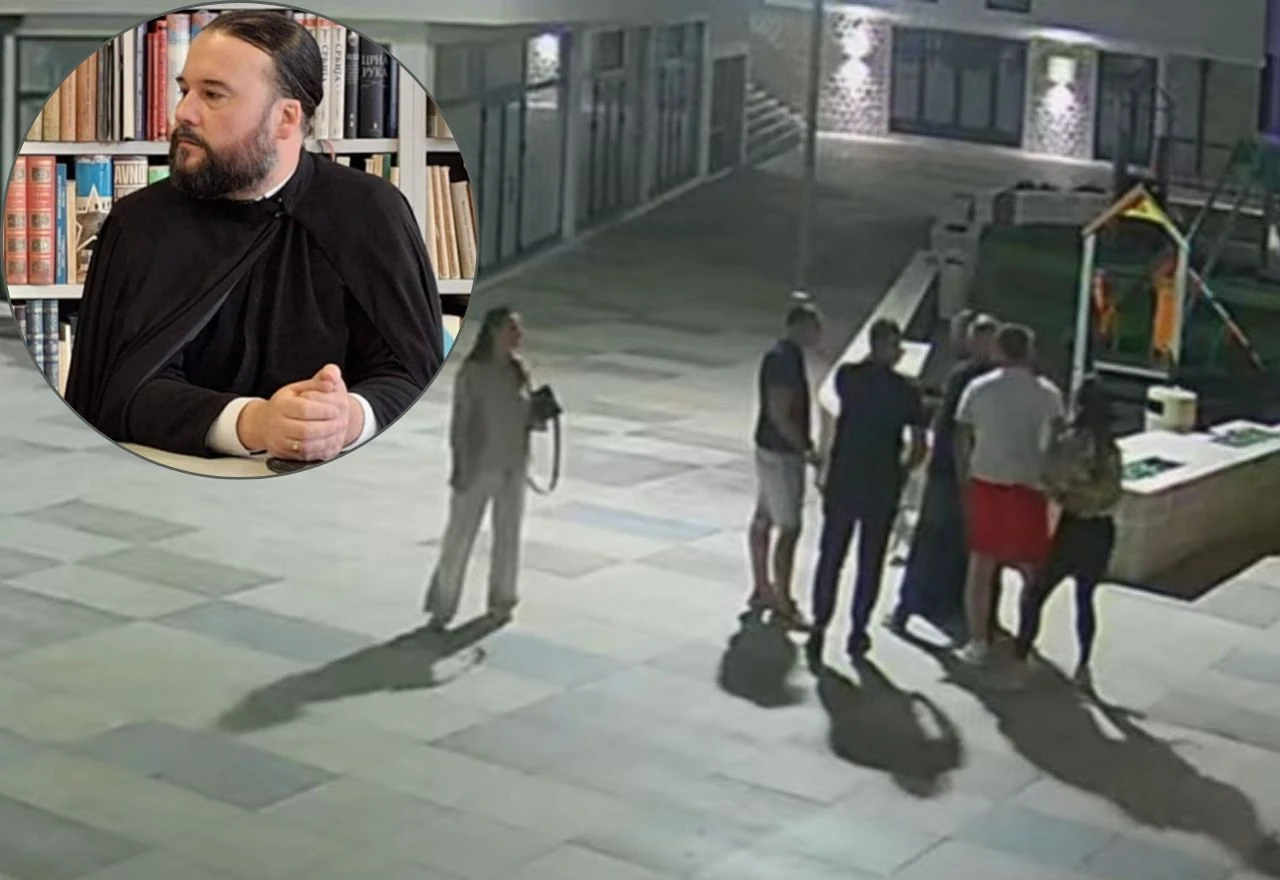 VIDEO: Đakon napadnut ispred zgrade u centru Trebinja