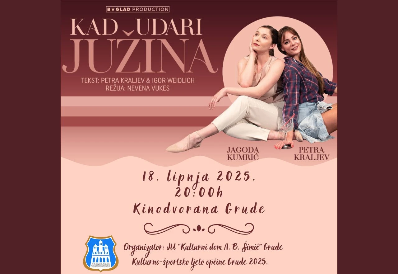 Kazališna komedija "Kad udari južina" na ljetnoj sceni u Grudama